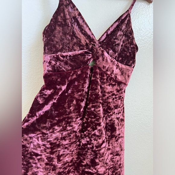 FREE PEOPLE - Come together mauve crushed velvet mini dress - Size medium - Picture 8 of 11